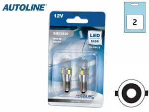 LED-POLTTIMOPARI 12V BA9S 3W CANBUS 12913 12929 # 3