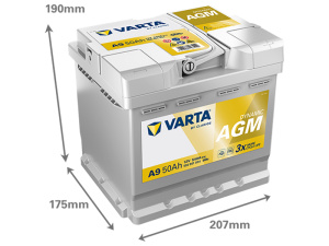VARTA DYNAMIC AGM 50AH 540A 207X175X190MM -/+ 2