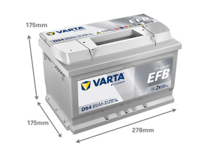 VARTA DYNAMIC EFB 65AH 650A 278X175X175MM -/+ 2