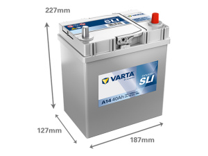 VARTA DYNAMIC SLI 40AH 330A 187X127X207MM -/+ 2