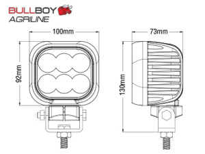 BULLBOY AGRILINE LED-TYÖVALO 9-32V 60W 4
