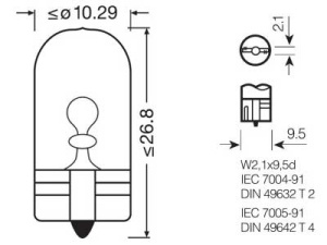 OSRAM ORIGINAL 24V W5W 3