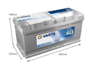 VARTA DYNAMIC SLI 110AH 920A 393X175X190MM -/+ 2