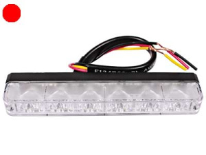 AXIXTECH ES6 PUNAINEN LED-TASOVILKKU 12/24V 129MM 2