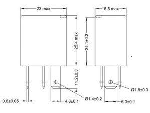 MIKRORELE TE 24V 20/30A 87A VASTUKSELLA 3