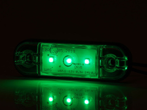 LED-ÄÄRIVALO VIHREÄ 12/24V 84X24MM 2