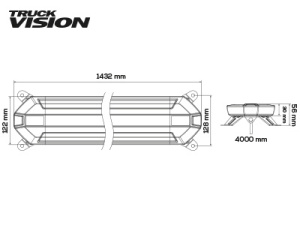 TRUCKVISION SLIM 1432 MM MAJAKKAPANEELI 3