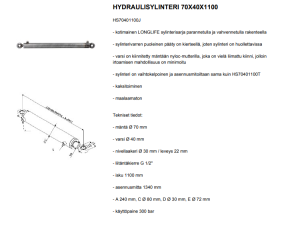 HYDRAULISYLINTERI 70X40X1100 3