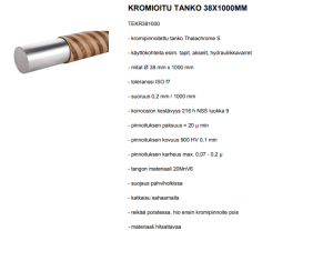 KROMIOITU PYÖRÖTANKO 38X1000MM 2