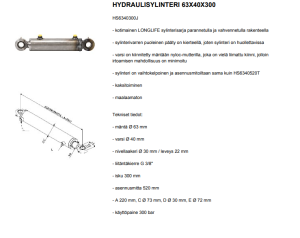 HYDRAULISYLINTERI 63X40X300 3