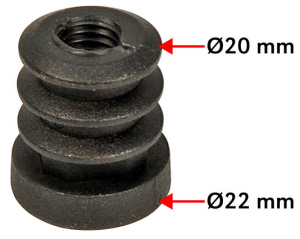 PUTKITULPPA 22MM/M10 KIERTEELLÄ 2