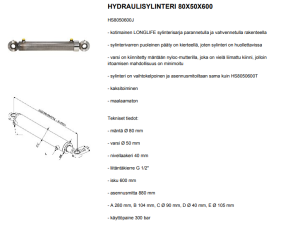 HYDRAULISYLINTERI 80X50X600 3