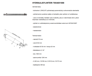 HYDRAULISYLINTERI 70X40X1000 3