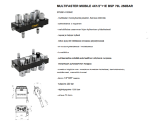 MULTIFASTER MOBILE 4X1/2"+1E BSP 70L 250BAR 4