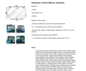 TAKALASI YLÄ NH FORD M L 40-SARJA 2