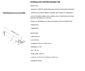HYDRAULISYLINTERI 63X40X1100 3