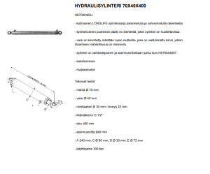 HYDRAULISYLINTERI 70X40X400 3
