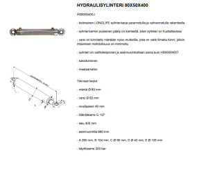 HYDRAULISYLINTERI 80X50X400 3