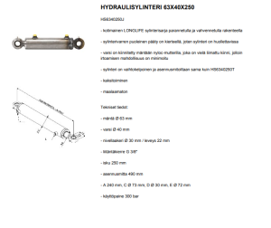 HYDRAULISYLINTERI 63X40X250 3