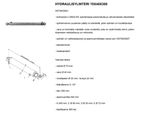 HYDRAULISYLINTERI 70X40X300 3