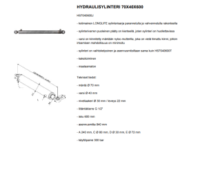 HYDRAULISYLINTERI 70X40X600 3