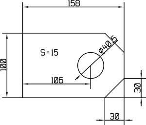 TYÖKONE KIINNIKE HITSATTAVA 40MM 3