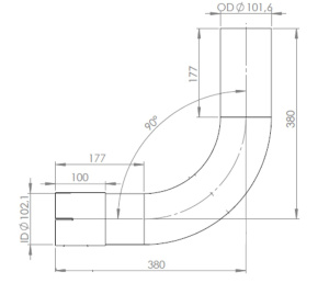 DINEX MUTKAPUTKI 102MM  90° 2