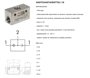 VAIHTOVASTAVENTTIILI 1/8 3
