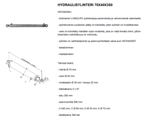 HYDRAULISYLINTERI 70X40X350 3