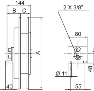 LK-G071 - 3/8" kaksoisletkukelat 5,5-8,0m 2