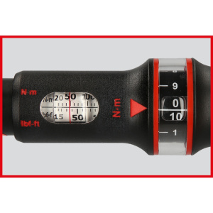 3/8" Räikkä-vääntömomenttiavain, kiertonuppi, 10-50Nm, ERGOTORQUE®precision 4