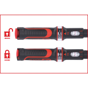 3/8" Räikkä-vääntömomenttiavain, kiertonuppi, 10-50Nm, ERGOTORQUE®precision 7