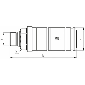 PIKALIITIN RUNKO 1/2 BSP PUSH-PULL FASTER 3