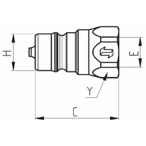 PIKALIITIN PISTOKE 1/4" BSP ISO A 7241-1 FASTER 3