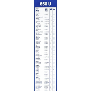 BOSCH PYYHKIJÄNSULKA 650 1KPL 2