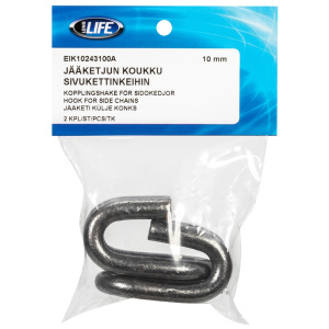JÄÄKETJUN KOUKKU 10MM SIVUKETTINKEIHIN 2 KPL 2