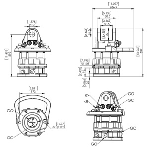 ROTAATTORI CR600 6TN LAIPPA 6X173 2