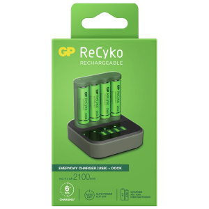 TELAKKALATURI 6H + PARISTO AA 2000MAH RECYKO 4KPL 2