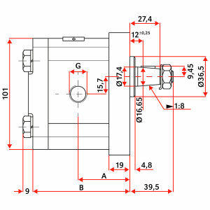 HYDRAULIPUMPPU 6.3 2-SRJ BSP KIERRELIITÄNTÄ 2