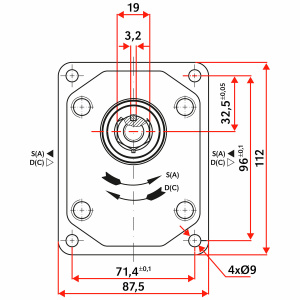 HYDRAULIPUMPPU 19 2-SRJ BSP KIERRELIITÄNTÄ 3