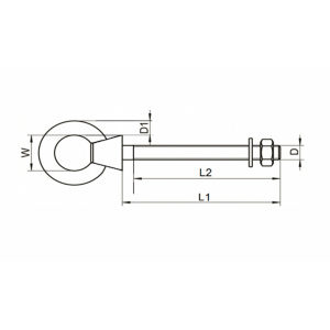 SILMUKKAPULTTI M8 X 80 A4 2