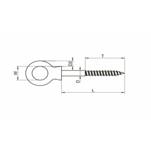 SILMUKKARUUVI PUUKIERTEELLÄ 6X60MM A4 2