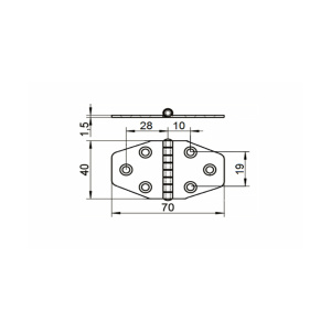 SARANA 70X40X1,5 A2 1KPL 3