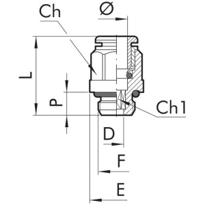 PISTOLIITIN 4MM-1/4 SUORA ULKOKIERRE R1 3