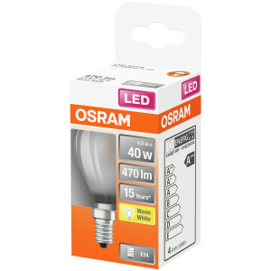 LED STAR CLASSIC P MATTA 40 NON-DIM 4W/827 E14 2