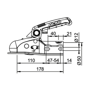 KUULAKYTKIN 2700KG AK270 50MM PYÖREÄ 2
