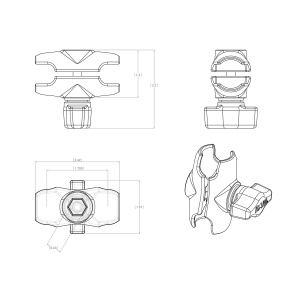 Ram Mounts VARSI B LYHYT 60MM 3