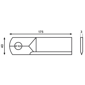 SILPPURIN VASTATERÄ REKORD 175X40X3X10,5 2