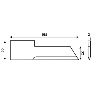 SILPPURIN VASTATERÄ BISO 198X50X3 2