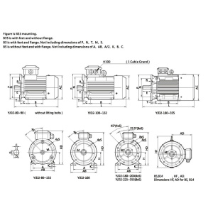 SÄHKÖMOOTTORI 400V 3KW 1420RPM B35 2